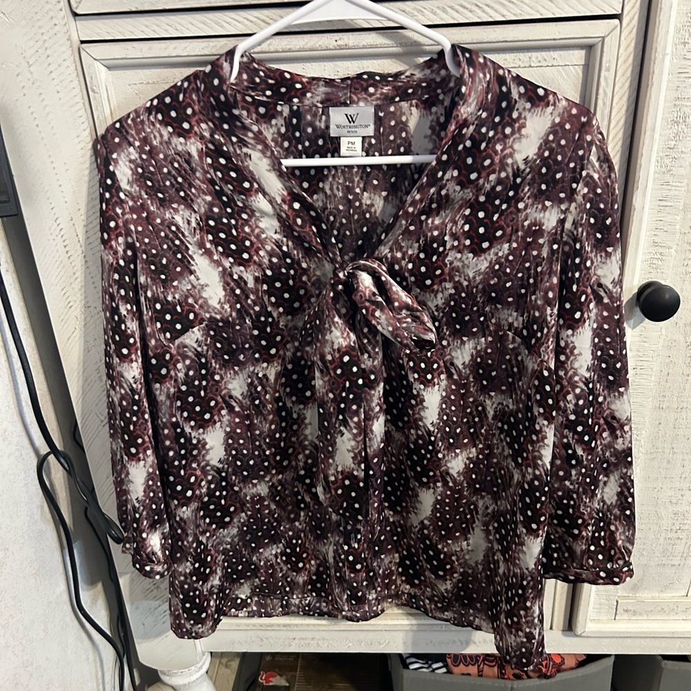 Worthington bow blouse